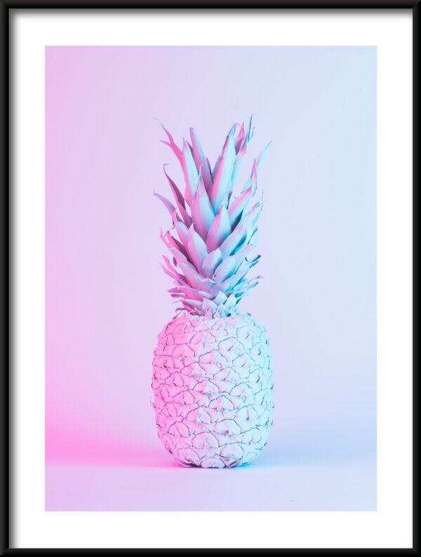 Plakat Neonowy Ananas