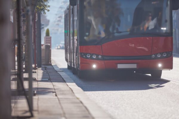 Fototapeta Czerwony Autobus