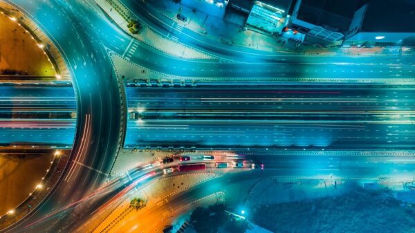 Fototapeta Błękitna Autostrada