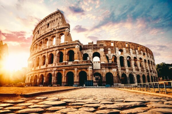 Fototapeta Koloseum o Zachodzie
