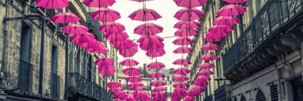 Fototapeta Różowe Parasolki