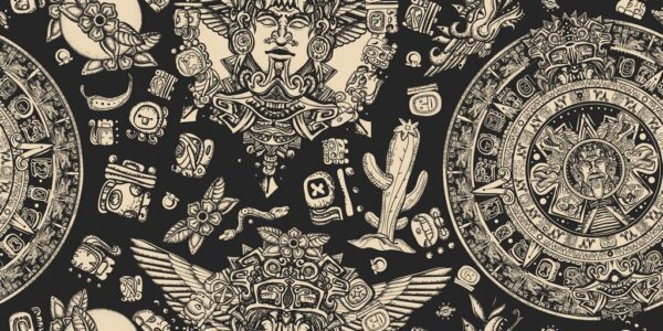 Fototapeta Symbole Majów i Azteków