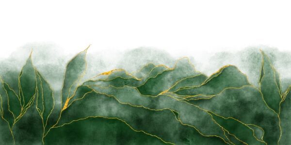 Fototapeta Zielony Marmur ze Złotem