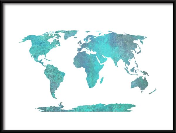 Plakat Mapa Świata