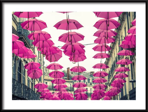 Plakat Różowe Parasolki