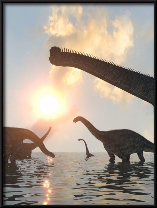 Plakat Dinozaury w Słońcu