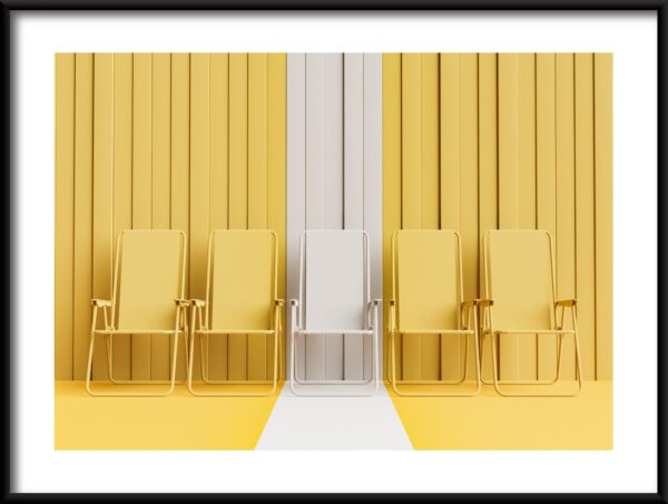 Plakat Żółte Krzesła