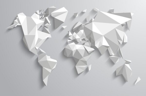 Fototapeta Geometryczna Mapa Świata