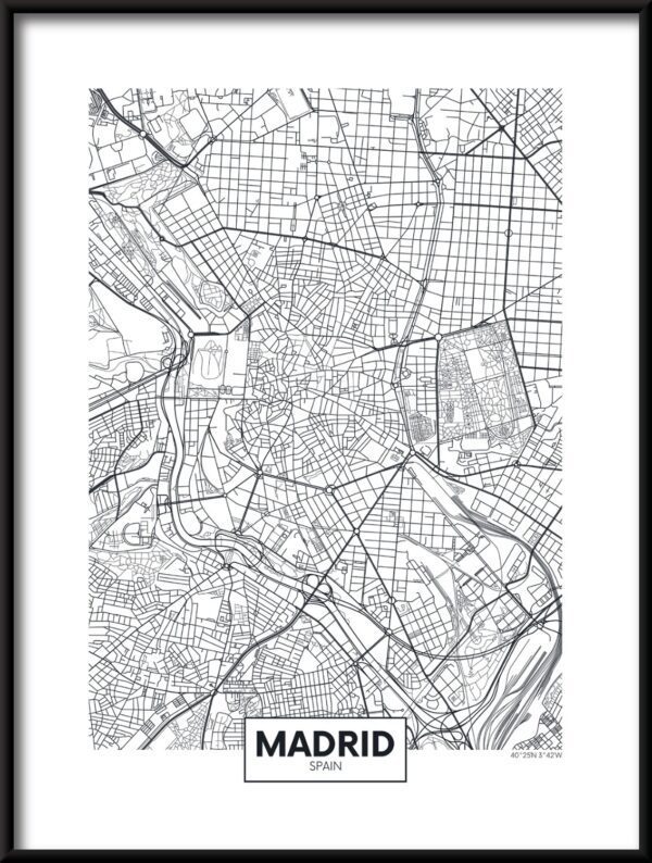 Plakat Mapa Madrytu