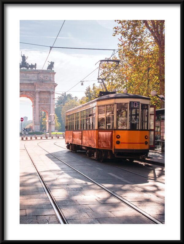 Plakat Pomarańczowy Tramwaj