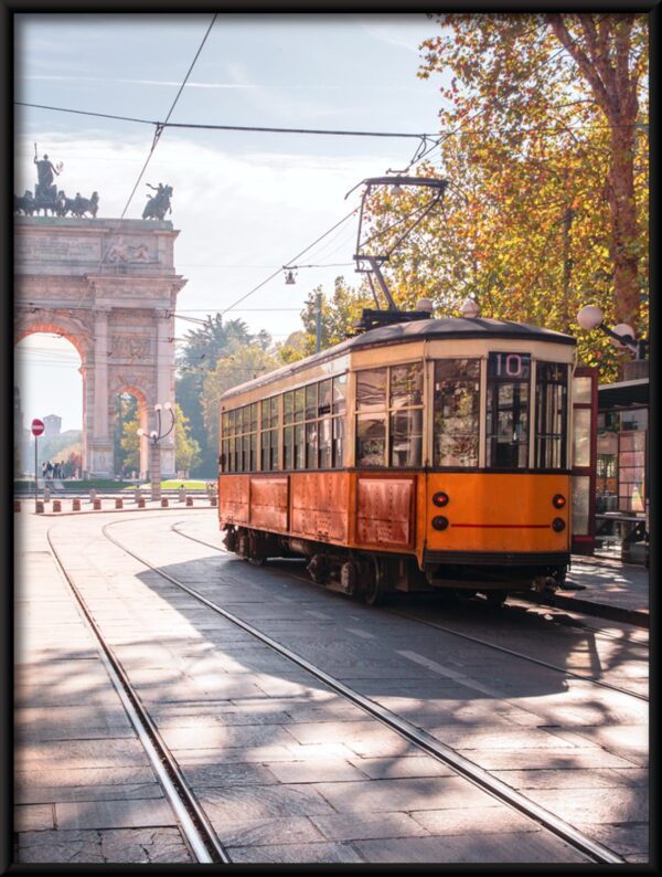 Plakat Pomarańczowy Tramwaj