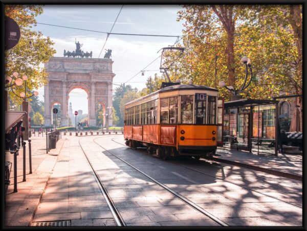 Plakat Pomarańczowy Tramwaj