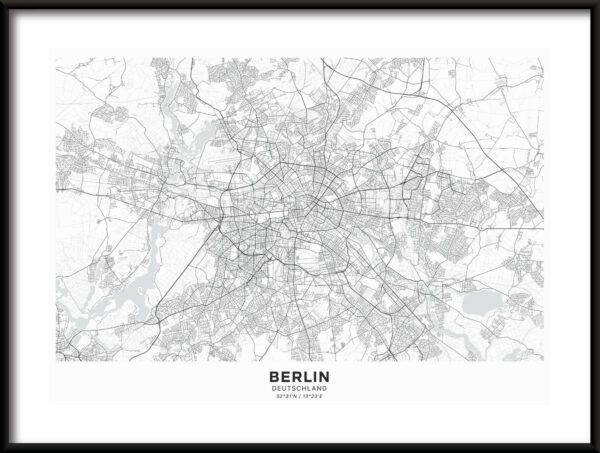 Plakat Mapa Berlina