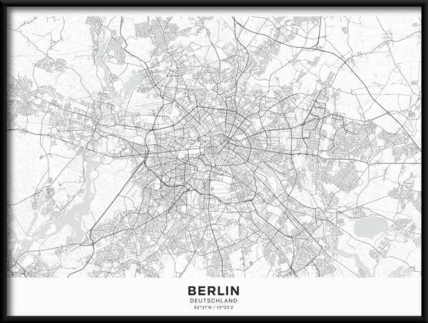 Plakat Mapa Berlina