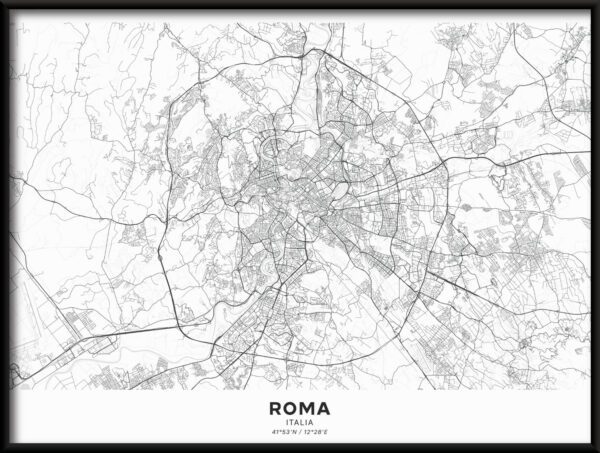 Plakat Mapa Rzymu