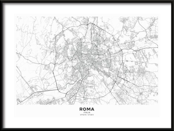 Plakat Mapa Rzymu