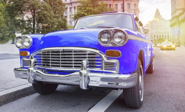 Fototapeta Niebieski Samochód Vintage