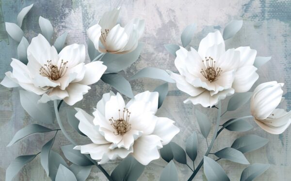 Fototapeta Białe Kwiaty