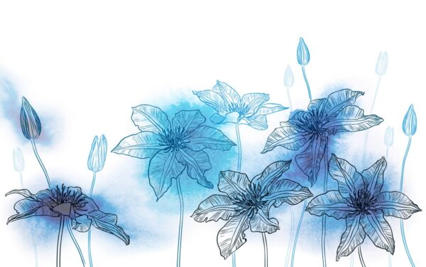 Fototapeta Błękitne Kwiaty