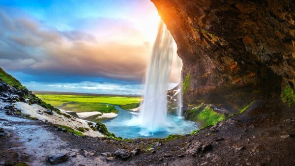 Fototapeta Wodospad Na Islandii