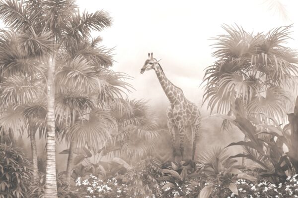 Fototapeta Piękna Żyrafa w Sepii
