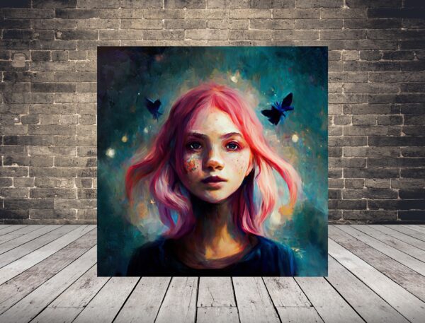 Obraz Dziewczyna z Różowymi Włosami