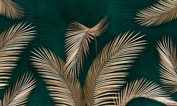 Fototapeta Liście Złotych Palm