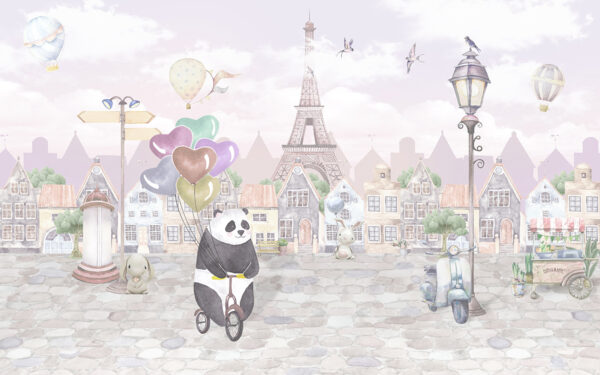 Fototapeta Panda Na Rowerze
