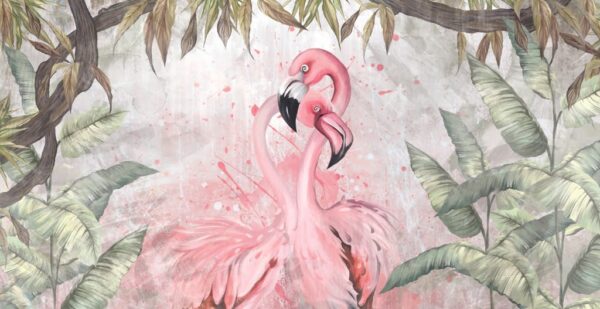 Fototapeta Flamingi w Objęciach