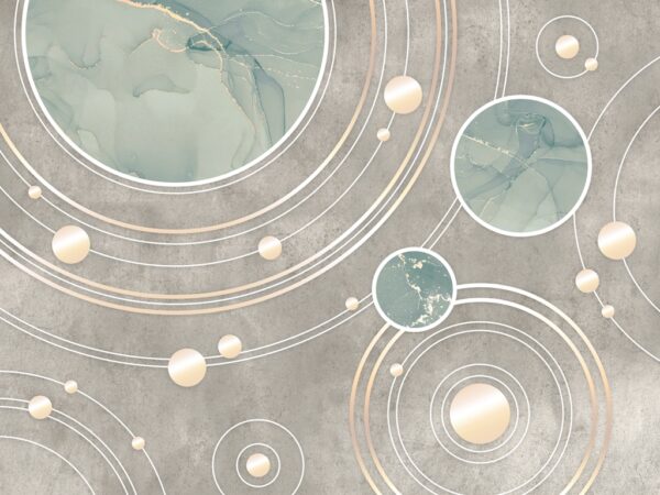 Fototapeta Marmurowy Taniec Planet