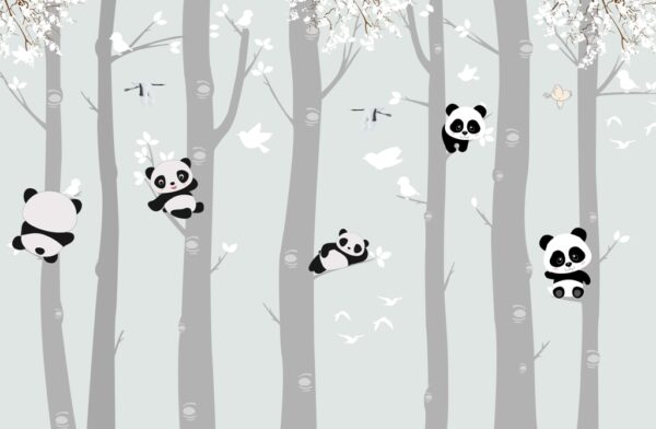 Fototapeta Misie Panda Na Drzewach