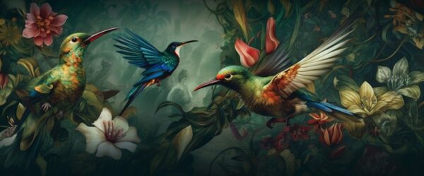 Fototapeta Kolibrowy Taniec w Dżungli