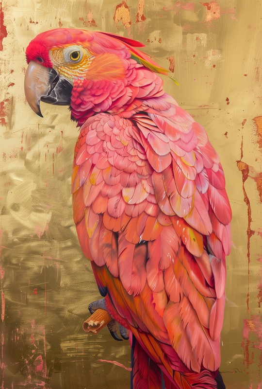 Fototapeta Różowy Papugowy Blask