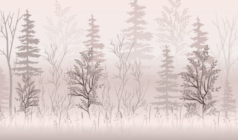 Fototapeta Mglisty Las