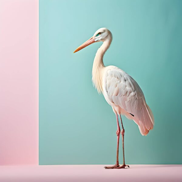 Fototapeta Pastelowy Żuraw Elegancji