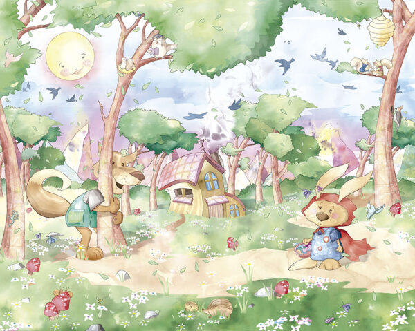 Fototapeta Zajączek W Roli Czerwonego Kapturka