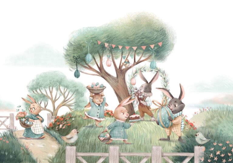 Fototapeta Wielkanocne Zajączki