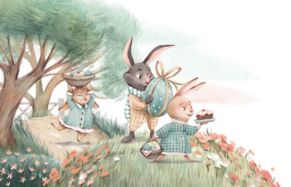 Fototapeta Radosne Zajączki