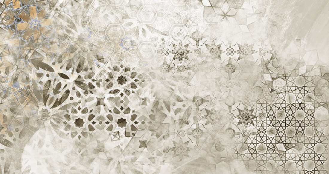 Canvas,Texture,Background,With,Islamic,Pattern,.the,Patterns,On,Vintage Fototapeta Kompozycja Kształtów