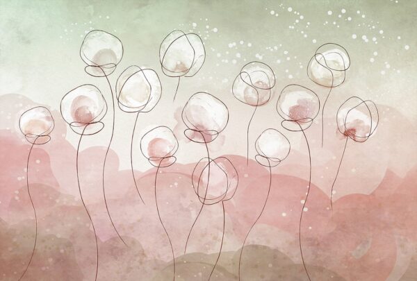 Fototapeta Kwiaty W Płynnych Liniach