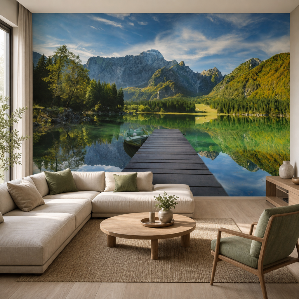 Fototapeta Górskie Jezioro — wzór 4