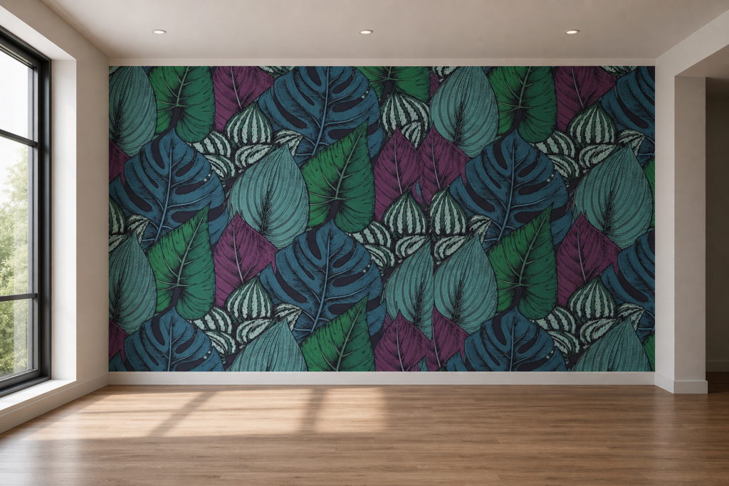 Fototapeta Graficzne Liście — wzór 2951