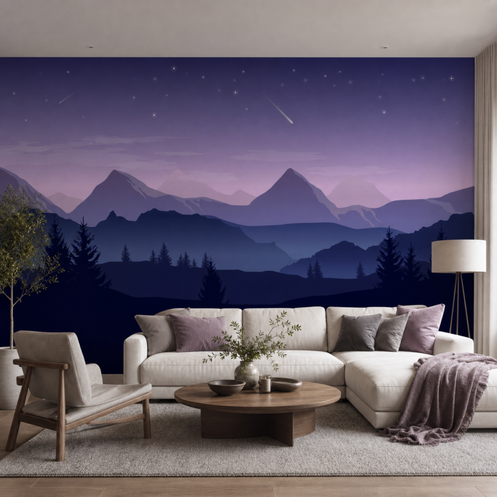 Fototapeta Fioletowy Widok