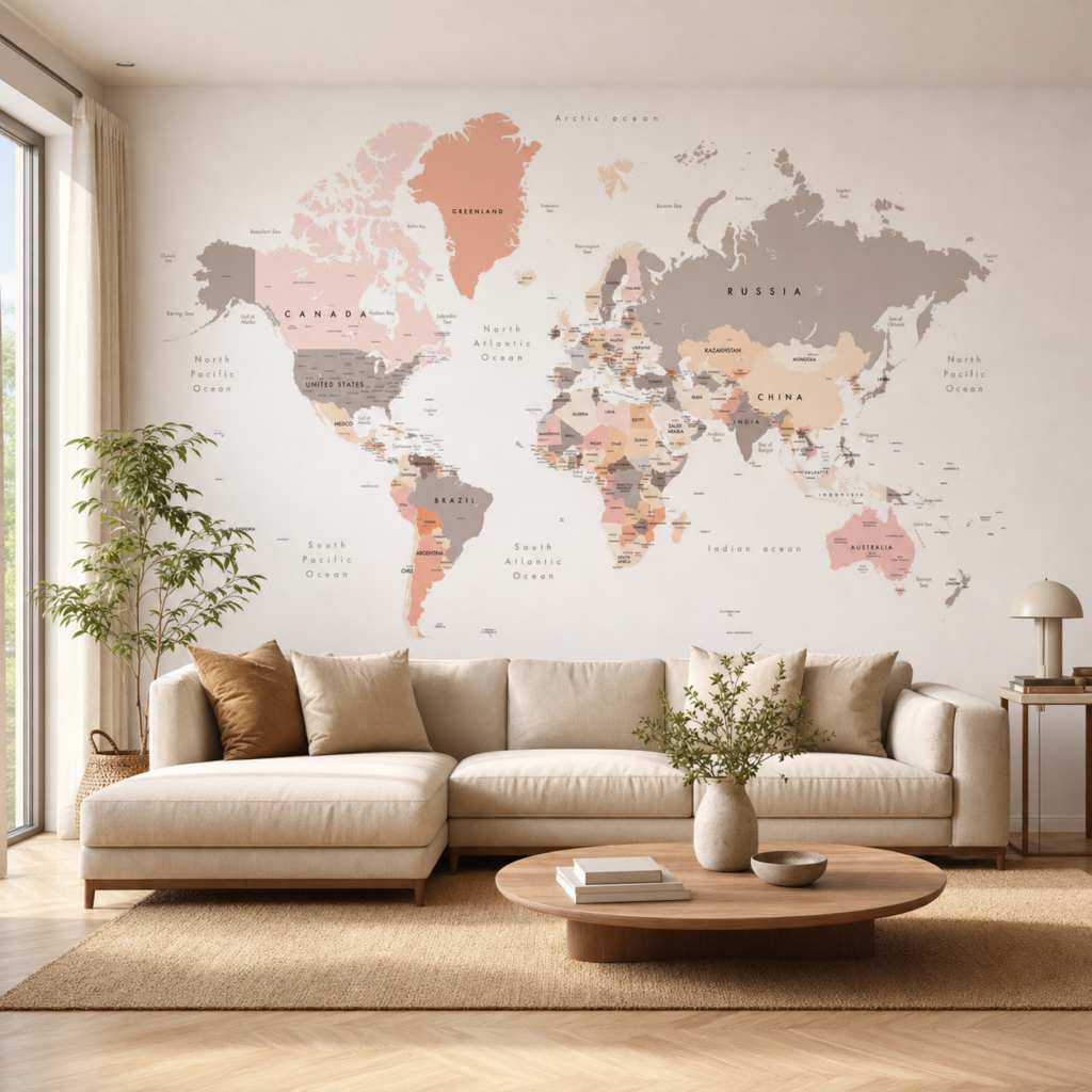 Fototapeta Mapa w Beżach