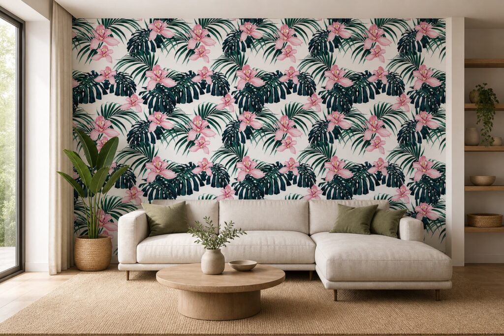 Fototapeta Orchidea i Liście