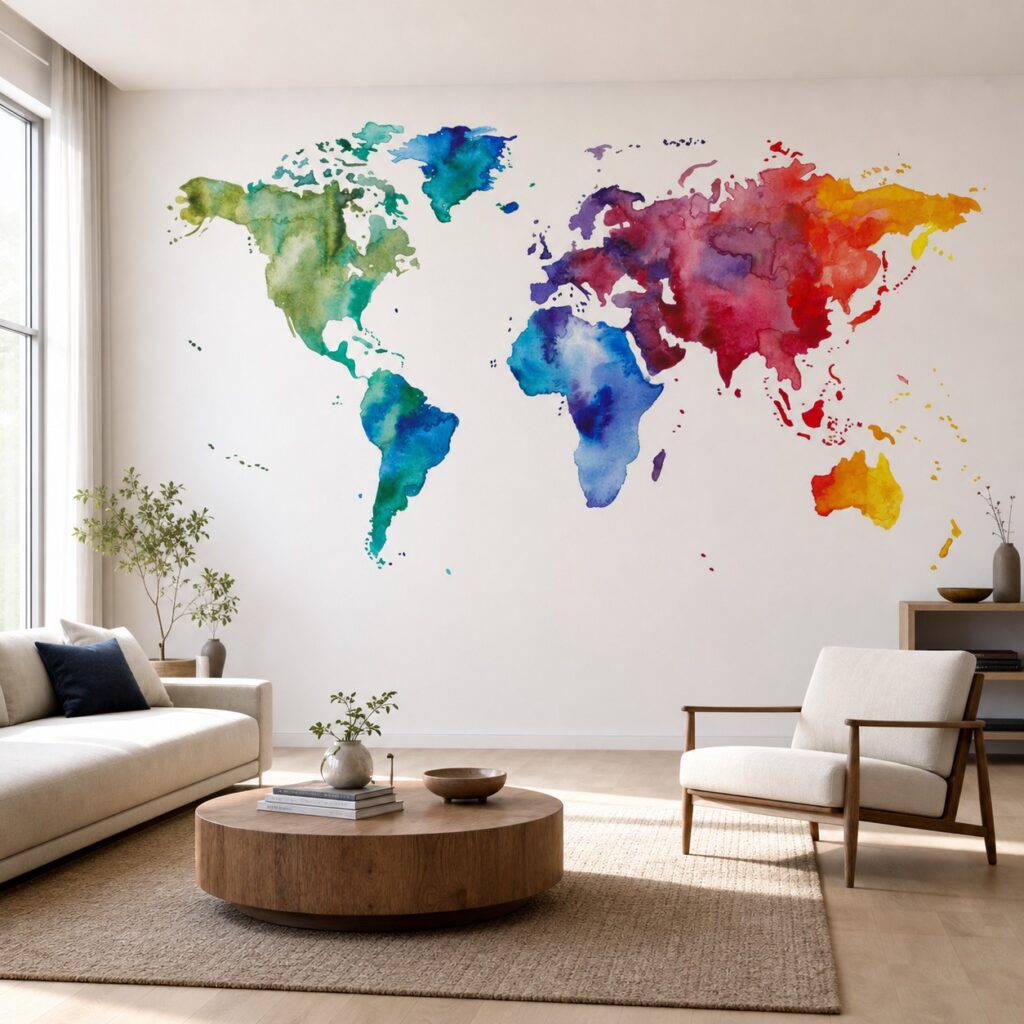 Fototapeta Mapa Świata — wzór 8
