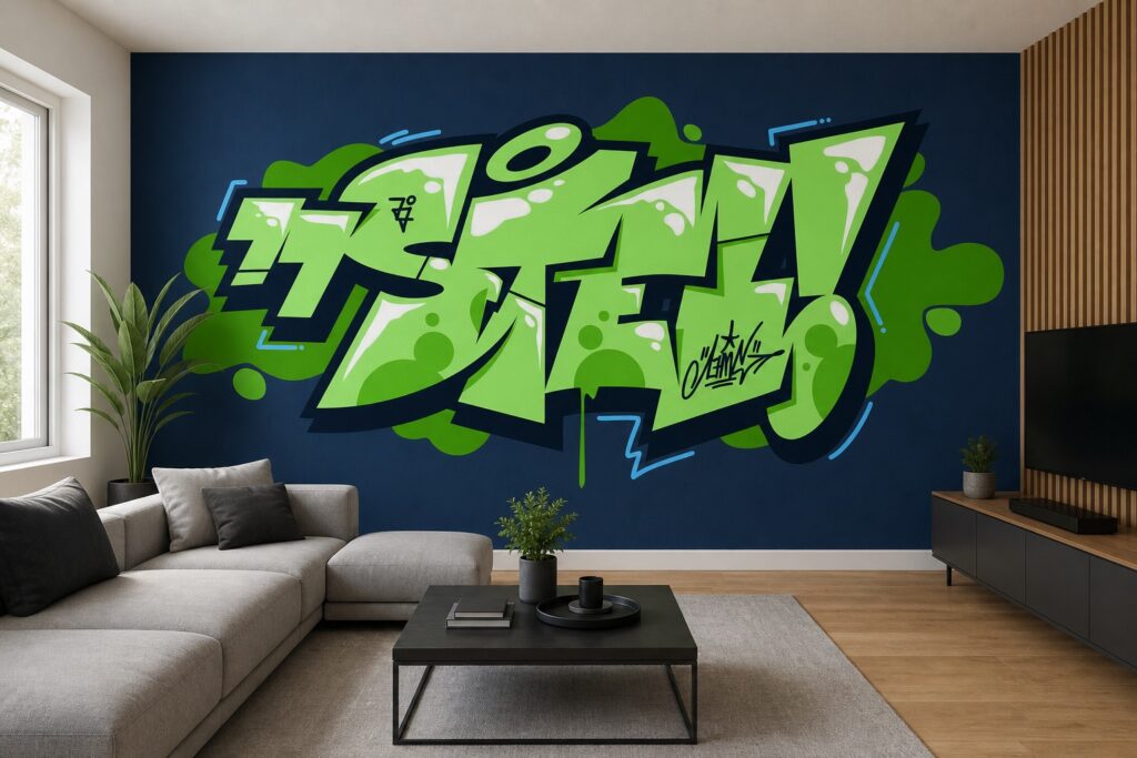 Fototapeta Zielone Graffitty
