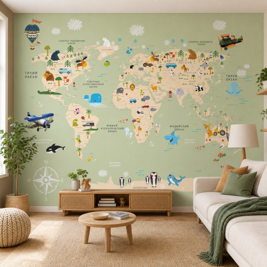 Fototapeta Mapa Dziecięca — wzór 1789