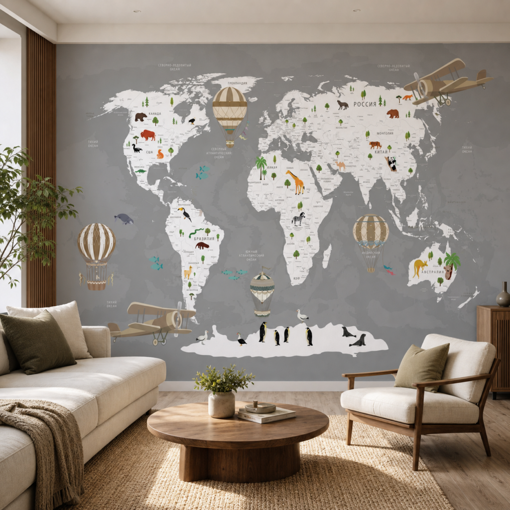 Fototapeta Mapa Dziecięca — wzór 2