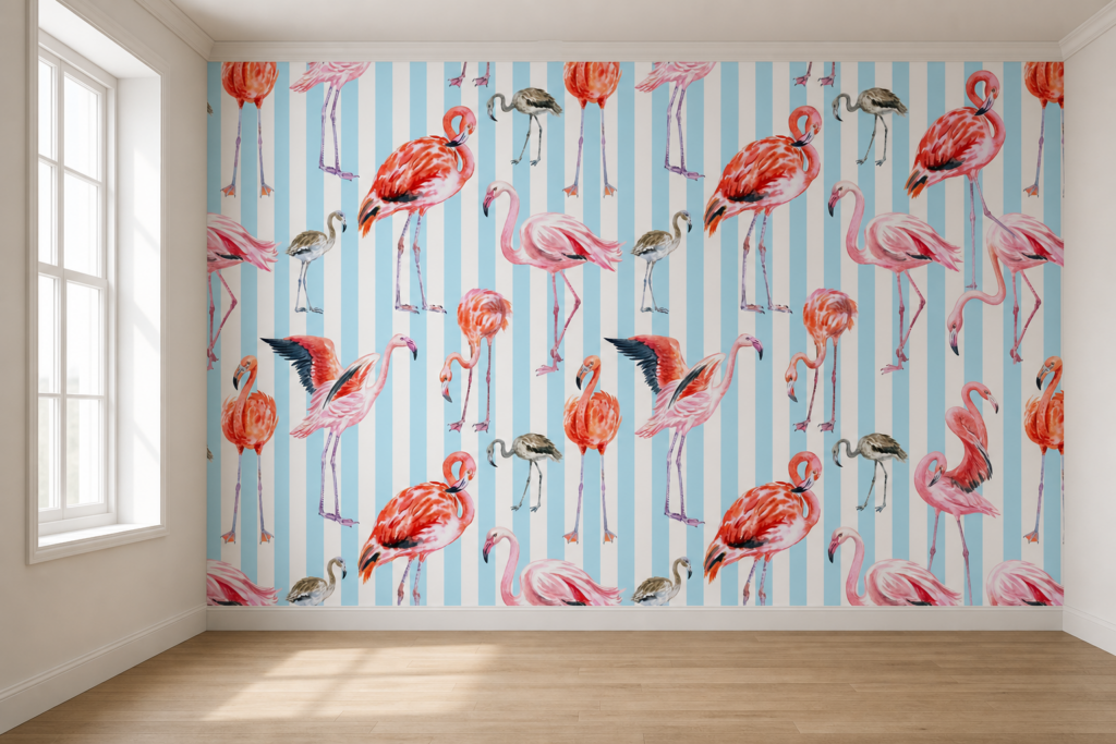 Fototapeta Flamingi — wzór 2